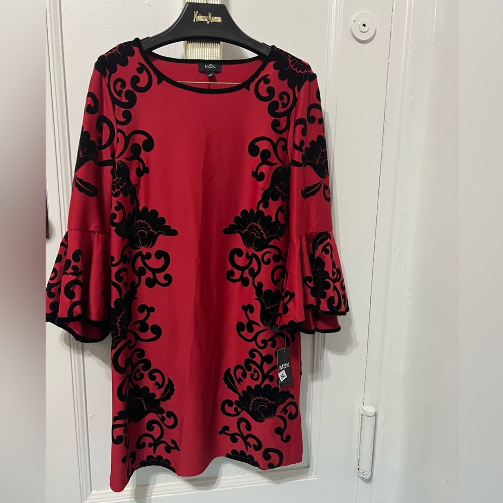 M S K NEW WOMEN’S DRESS size L  100% POLYESTER